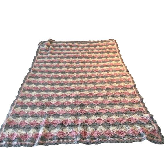 Granny Crochet Handmade Throw Blanket Vintage - Picture 5 of 7